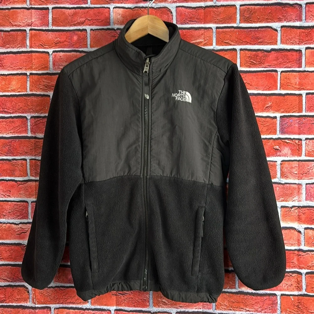 The‎ North Face Girls Black Denali Full Zip Fleece Jacket AC9Q Polartec Sz Large